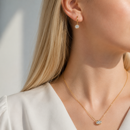 Oval Moissanite Solitaire Necklace